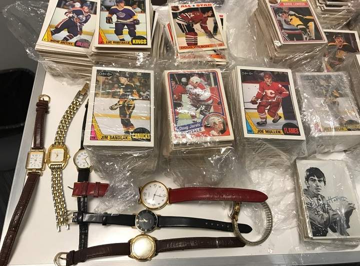 Another view of the items that were found.
