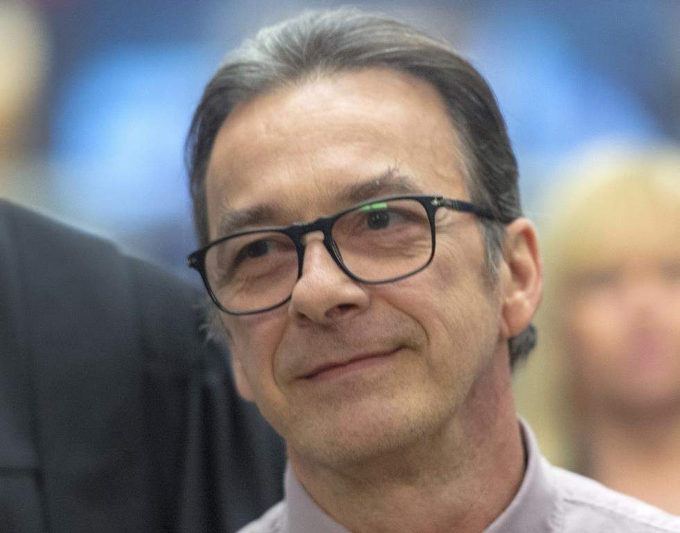 Michel Cadotte, accused of murder in the 2017 death of his ailing wife in what has been described as a mercy killing, heads to the courtroom to hear final arguments Tuesday, February 19, 2019 in Montreal.