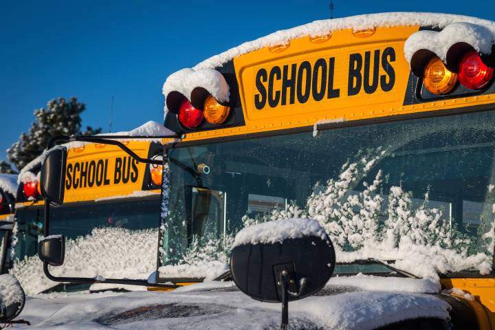 All school buses and vans in Simcoe County have been cancelled on Monday.
