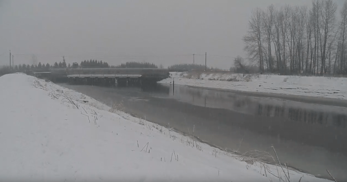 The icy Serpentine River, seen on Thursday, Feb. 14, 2019.