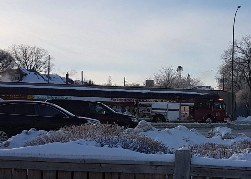 Emergency personnel at the scene Sunday morning.