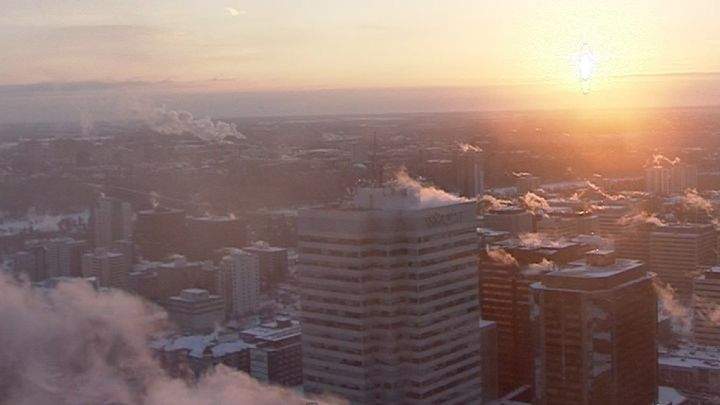 A view of Edmonton from Global News’ Skytracker camera on Feb. 8, 2019.