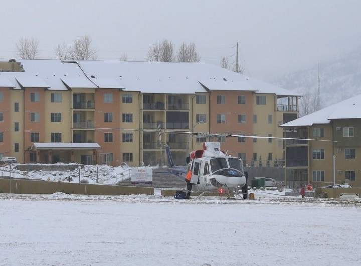 One driver had to be airlifted to Kelowna General Hospital.