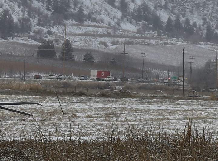 Traffic on Highway 97 was delayed as emergency crews rushed to the accident scene.