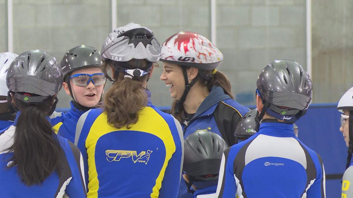 Members of the DDO speed skating club on November 25, 2018.