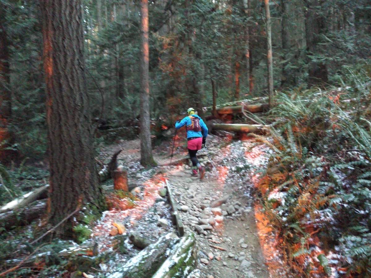 Verner Alexander Lofstrand ran 100 miles on Burnaby Mountain on Friday morning to raise money to fight climate change.