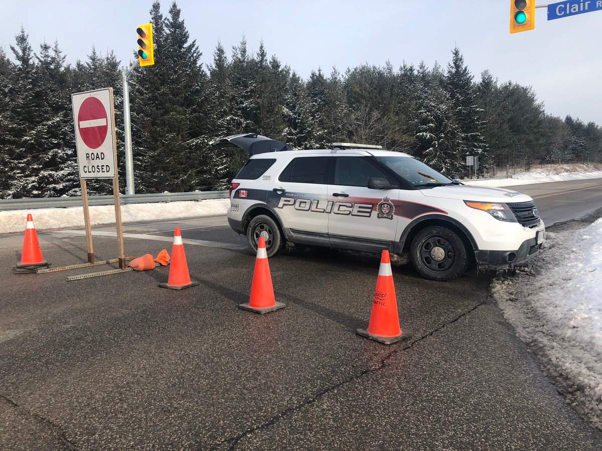 Guelph police say a driver had to be airlifted to hospital in critical condition following a head-on crash on Thursday.