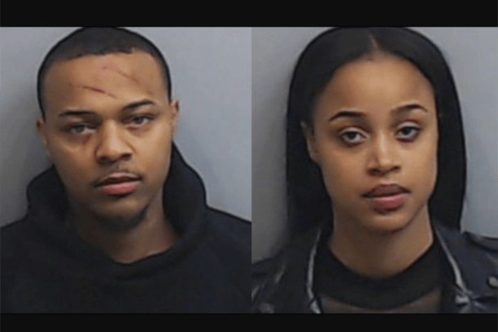 Mugshots of (L-R) Shad Moss (Bow Wow) and Leslie Holden (Kiyomi Leslie) taken at Fulton County Jail in Atlanta, Ga. on Feb. 2, 2019.