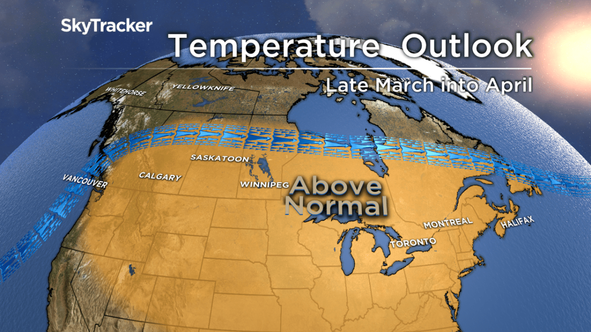 Canada’s weather forecast for late March.