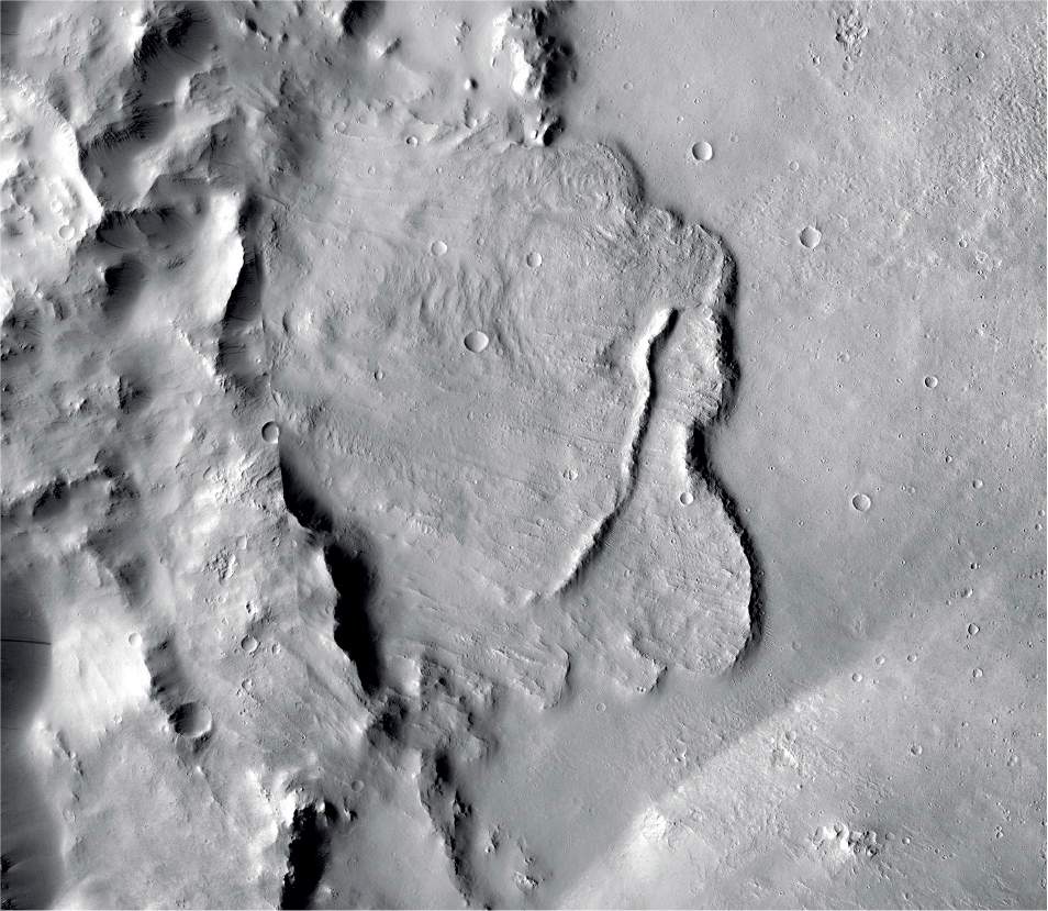 This undated photo provided by the European Space Agency, ESA, shows the surface of the Mars.