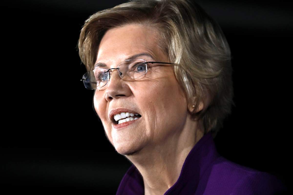 Massachusetts Senator Elizabeth Warren speaks at a campaign rally in Long Island City, Queens in New York, March 8, 2019. 