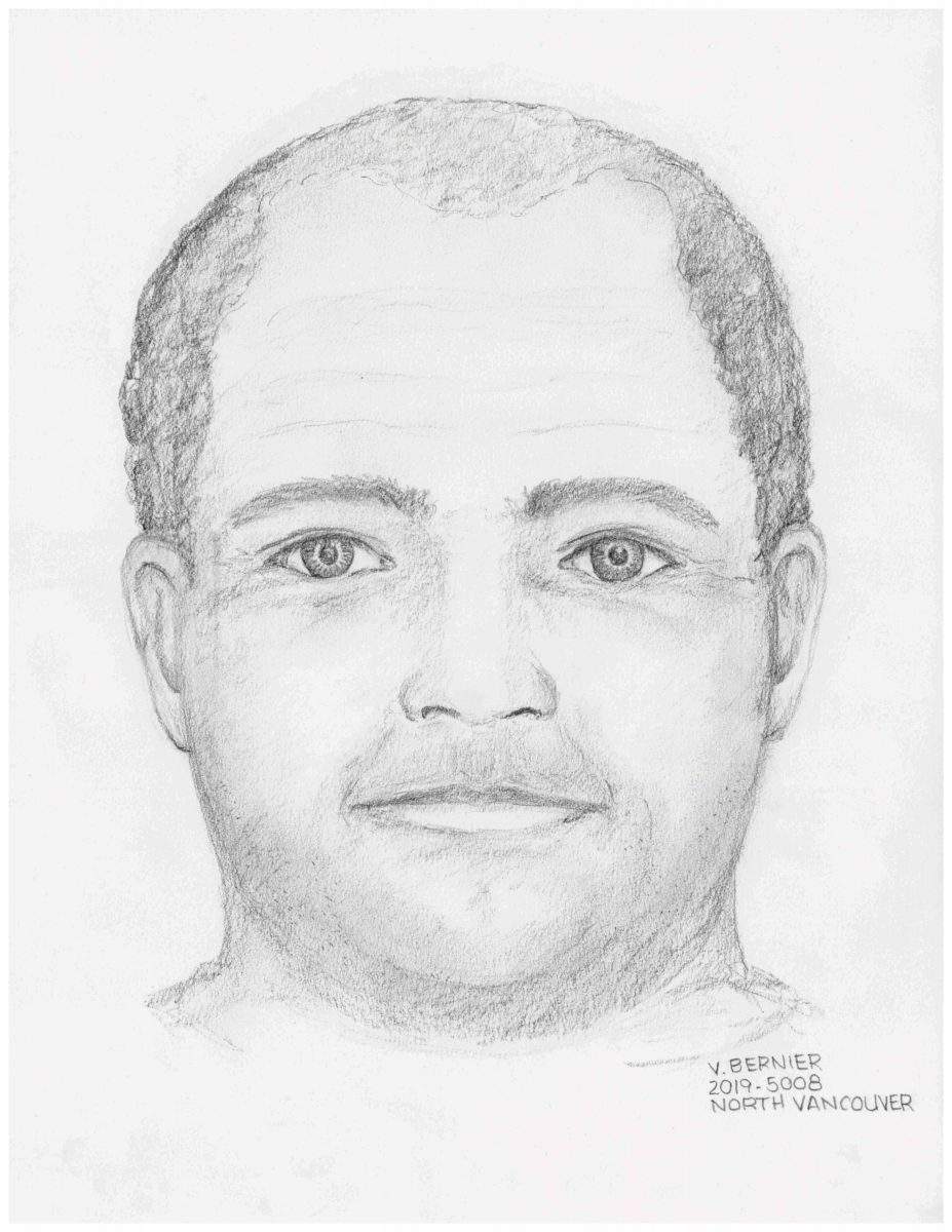The composite sketch of the suspect in an alleged sexual assault of a woman in her North Vancouver home.