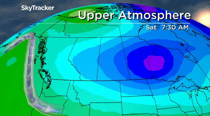 A piece of the polar vortex sliding by enhances the effect of the arctic air for the first weekend of March.