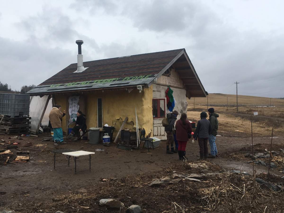 Mi'kmaw grandmothers and their supporters hold a sacred water ceremony at the Alton Gas site in Fort Ellis, N.S. on Fri. March 22, 2019 in honour of World Water Day.