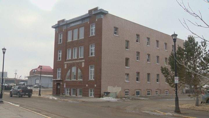 The apartment building where two homicides happened two days apart in Prince Albert.