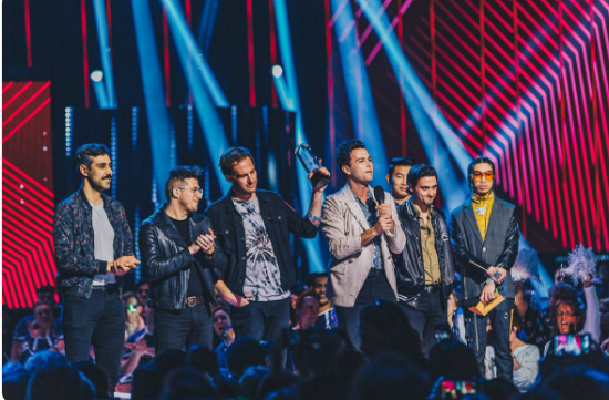 Arkells win Group of the Year at the 2019 Juno Awards.