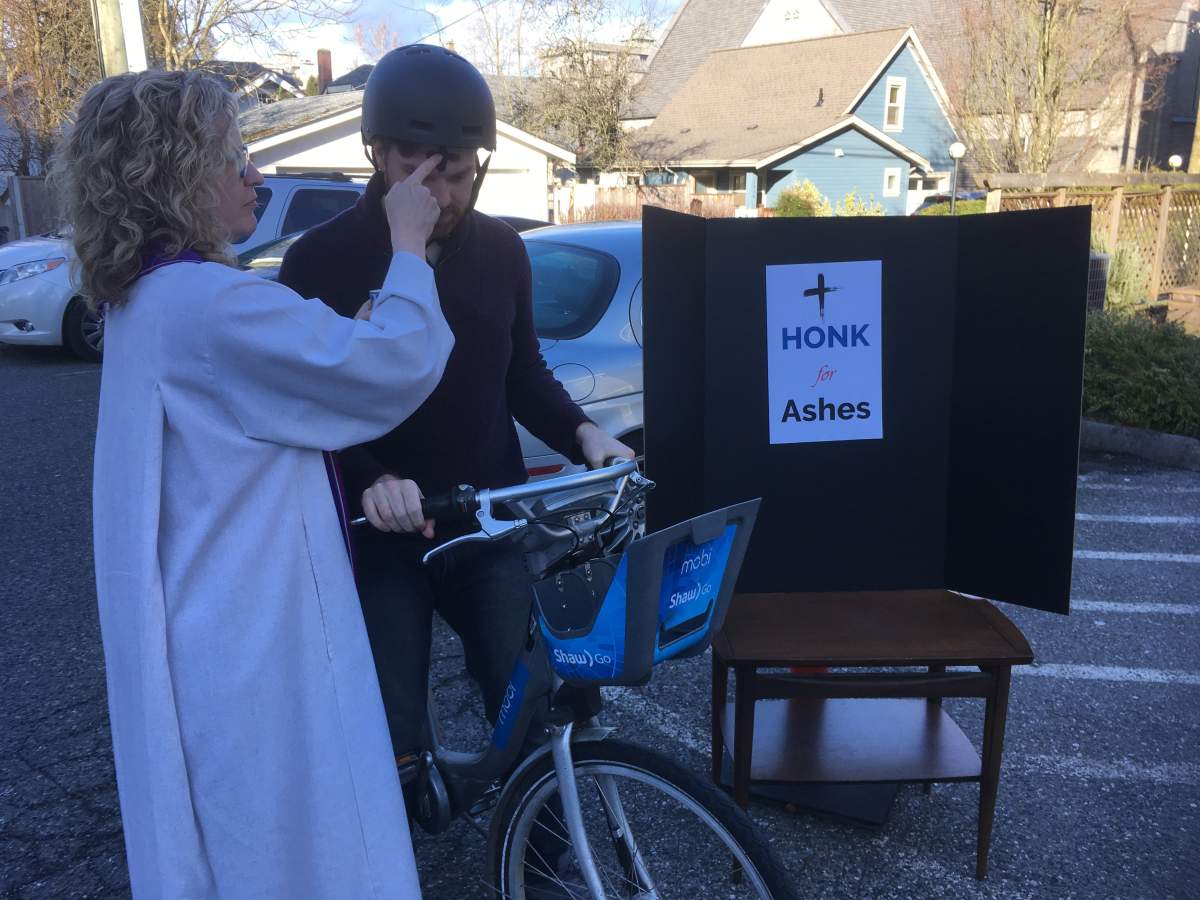 The Canadian Memorial United Church is doing "drive-thru" blessings in its parking lot for Ash Wednesday.