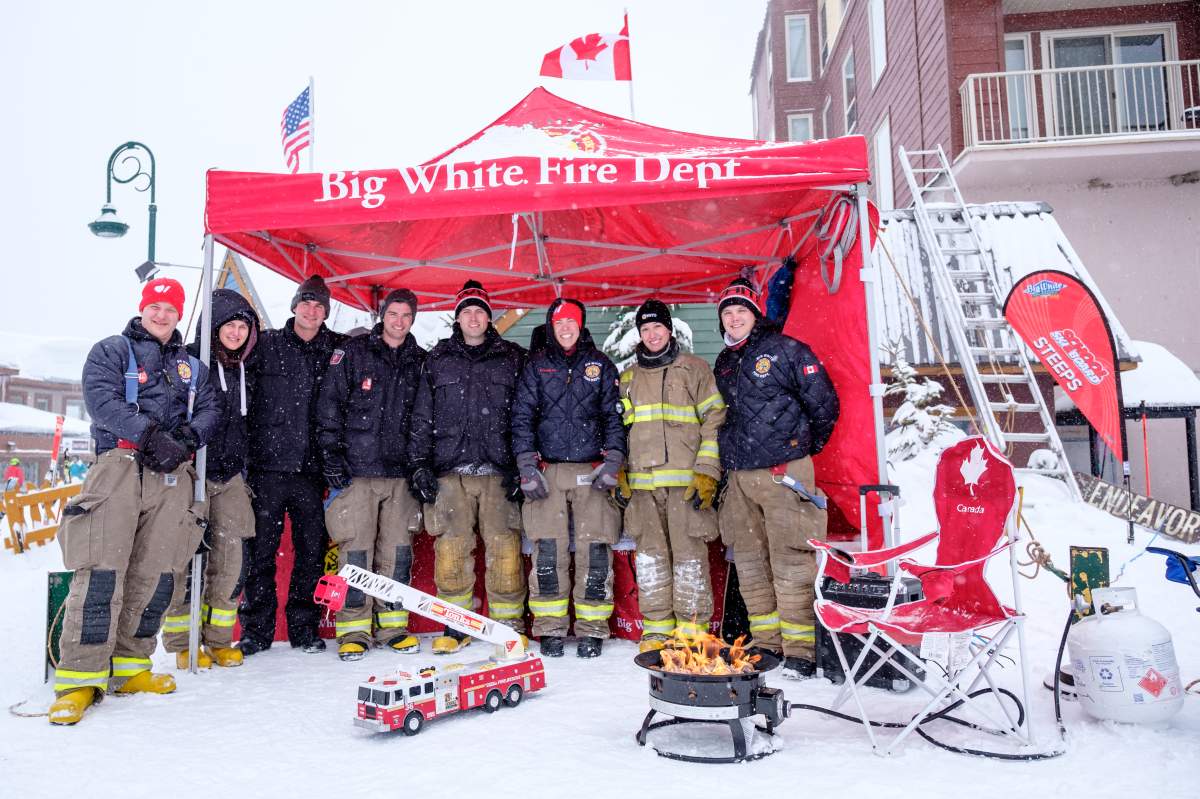 Big White firefighters raised more than $10,000 for new crosswalks. 