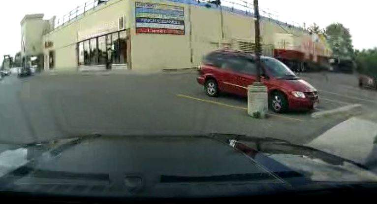 An image of a red minivan belonging to convicted serial killer Bruce McArthur.