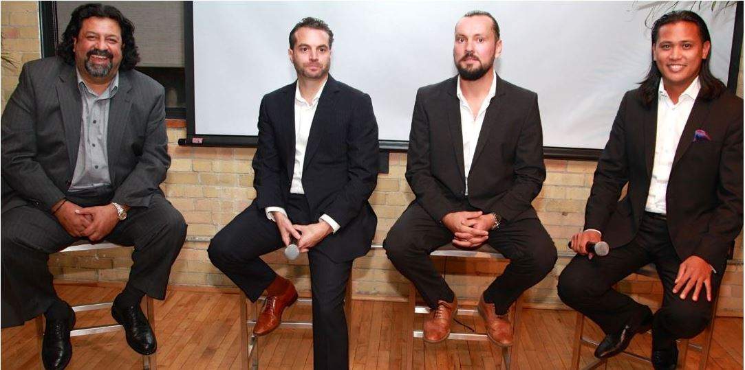 Pictured from left, Sai Mohammed, James Destephanis, Dominic Kawa, and Glenn Estrabillo.