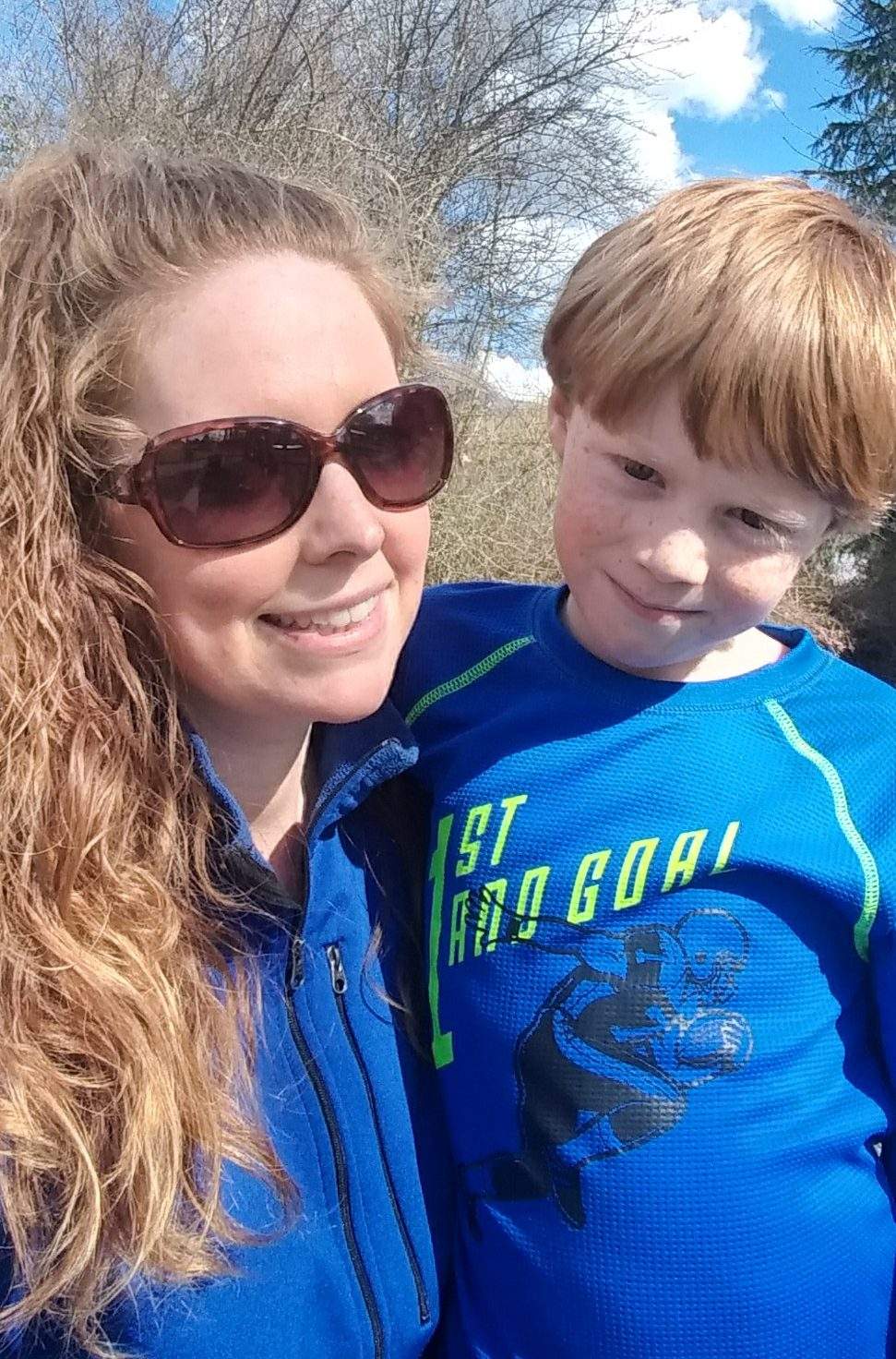 Chelsea Bromley and her son.