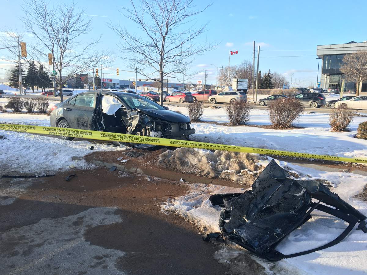 A serious collision closed a busy intersection in Kingston on Thursday evening.