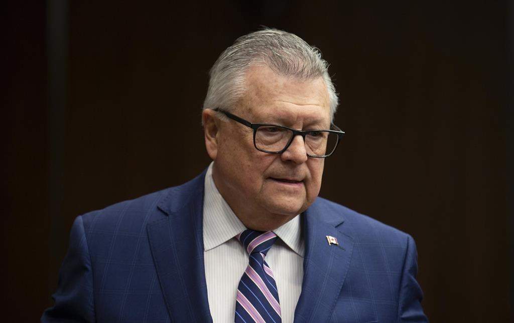 Public Safety and Emergency Preparedness Minister Ralph Goodale waits to appear before the Public Safety and National Security committee in Ottawa on February 25, 2019.