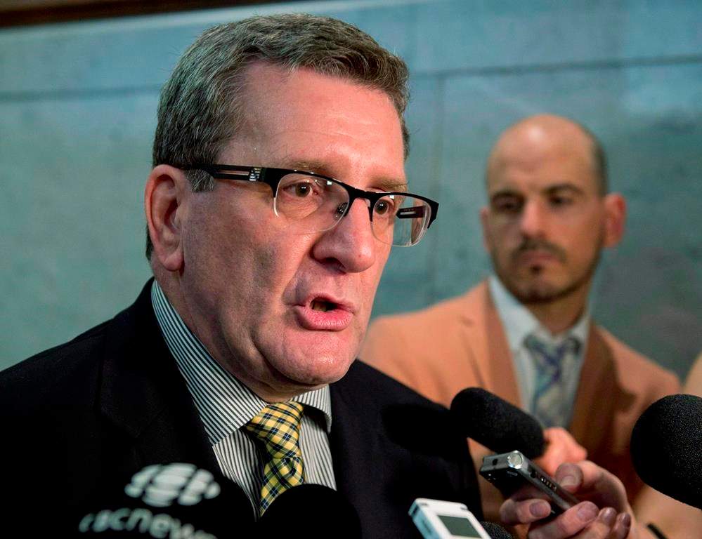 Quebec City Mayor Regis Labeaume has filed a complaint with the local police department.