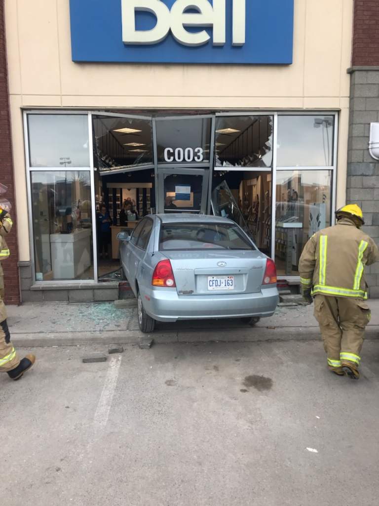 The vehicle smashed into the store around 2 p.m. on Thursday. It’s unclear what caused the collision.
