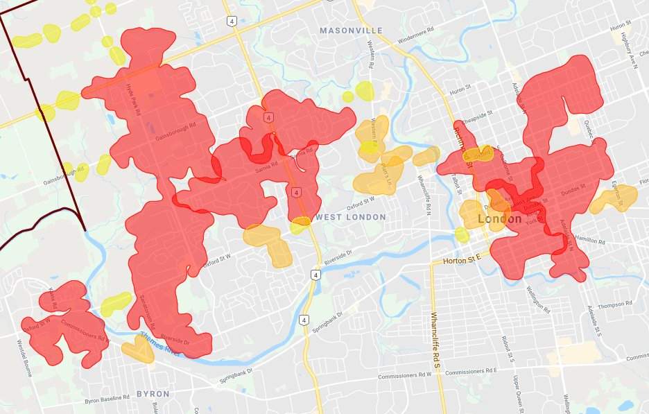 Thousands of Londoners were left in the dark Wednesday morning after a massive power outage.