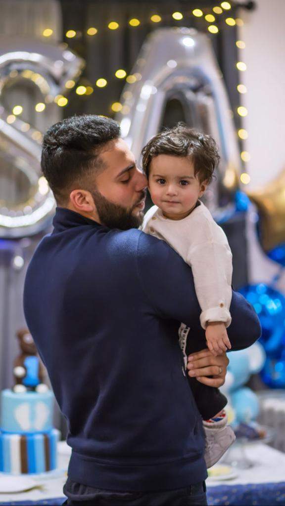 Saleem and his son Eesa in 2019. Photo courtesy of Ahmad Saleem.