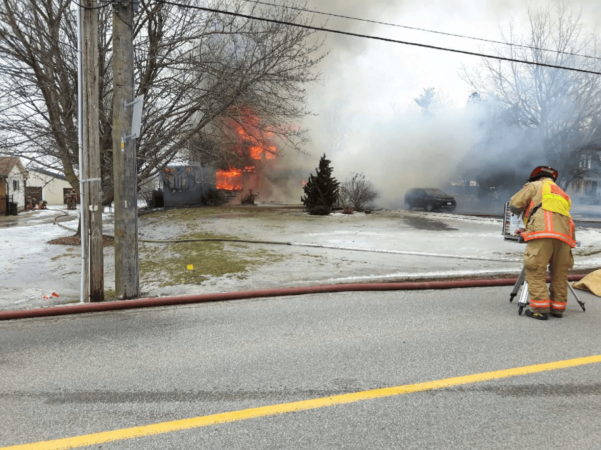 Hamilton firefighters were called to the home on Concession 5 East in Flamborough to find a fully-involved fire.