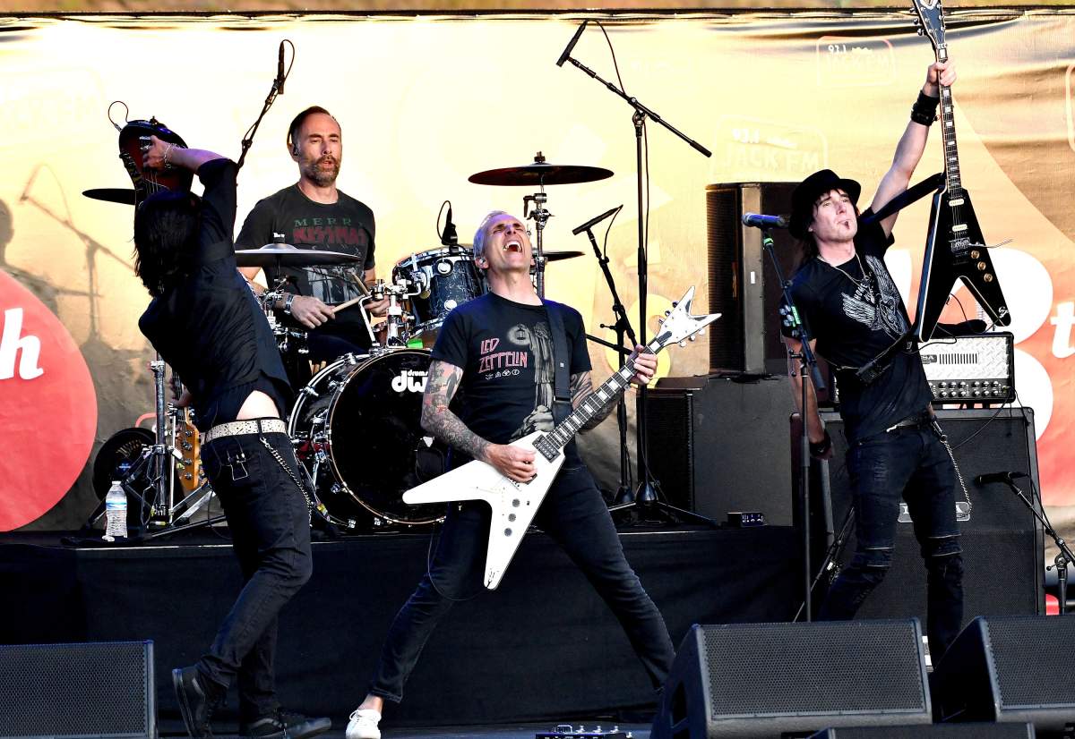 (L-R) Freddy Herrera, Jake Margolis, Art Alexakis and Dave French of Everclear perform during the Jack FM 13th annual concert at FivePoint Amphitheatre on Oct. 14, 2018 in Irvine, Calif.