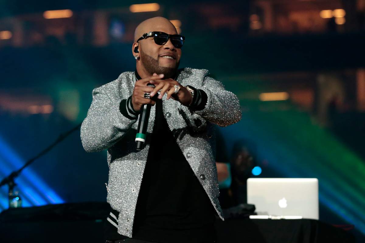 Flo Rida performs at halftime of the college football playoff semifinal of the 2018 Capital One Orange Bowl game between the Alabama Crimson Tide and the Oklahoma Sooners at Hard Rock Stadium on Dec. 29, 2018 in Miami Gardens, Fla.