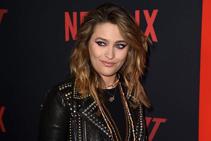 Paris Jackson arrives at the premiere of Netflix’s ‘The Dirt’ at ArcLight Hollywood on March 18, 2019 in Hollywood, Calif.
