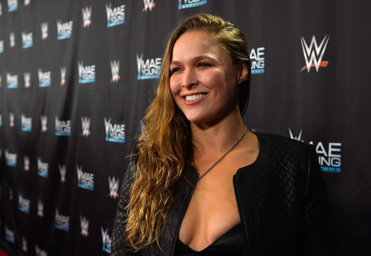 Ronda Rousey appears on the red carpet of the WWE Mae Young Classic on Sept. 12, 2017 in Las Vegas, Nevada.