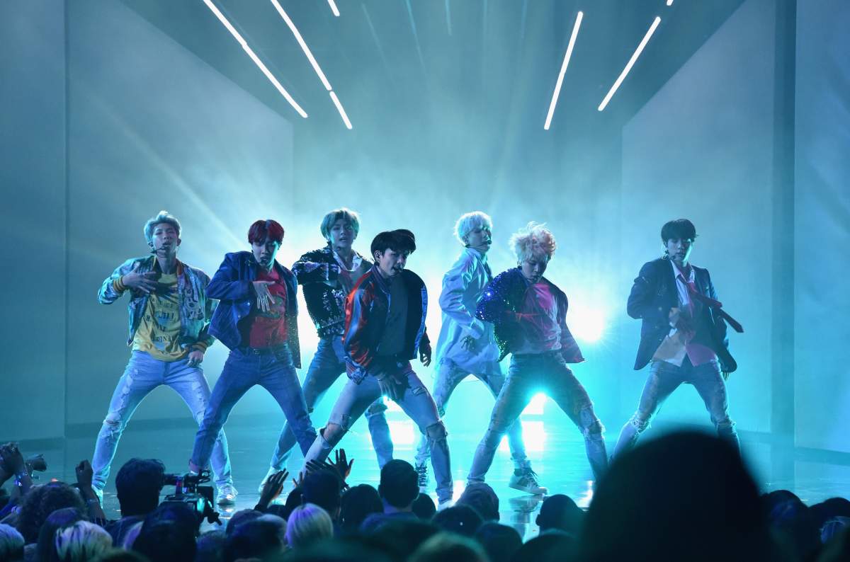 BTS performs onstage during the 2017 American Music Awards at Microsoft Theater on Nov. 19, 2017, in Los Angeles, Calif.