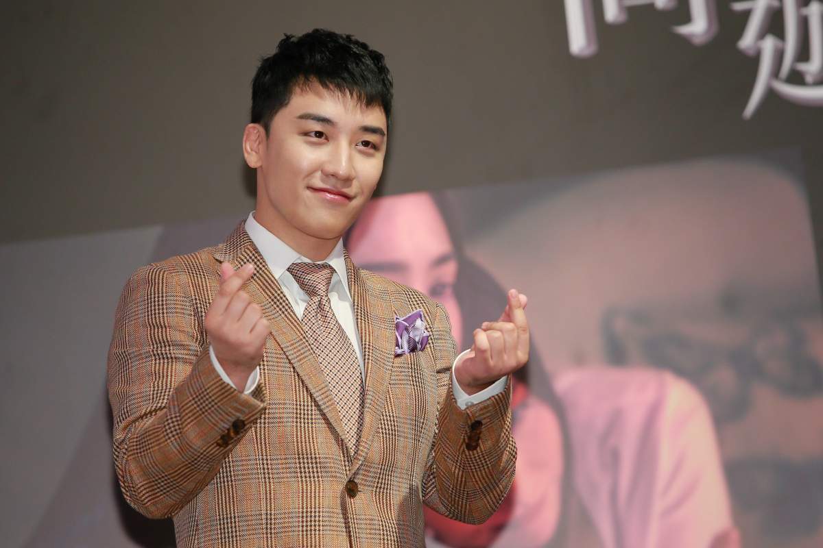 Singer Seungri of South Korean boy band Big Bang attends the press conference of film ‘Love Only’ on Feb. 8, 2018, in Hong Kong, China.