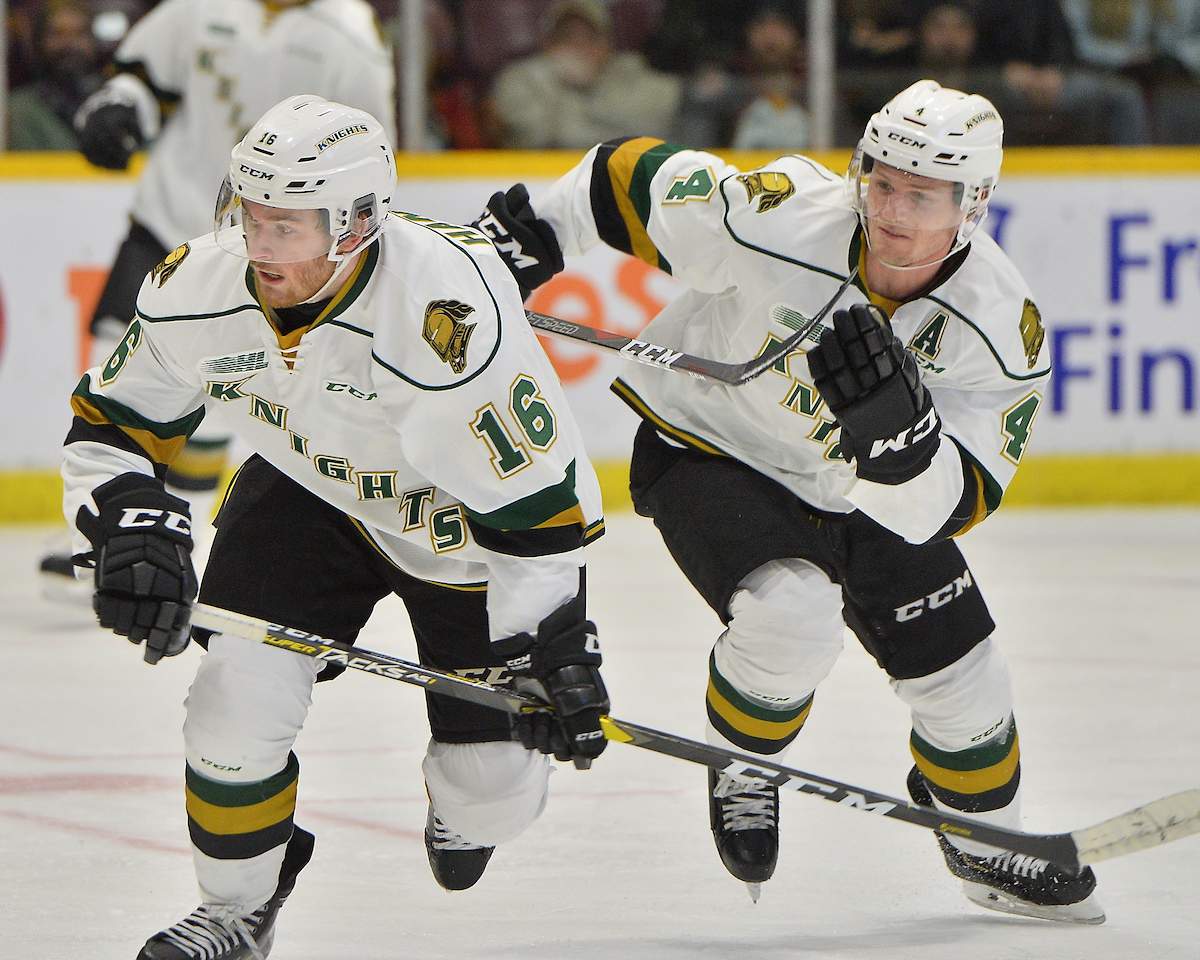 Kevin Hancock of the London Knights. Photo by Terry Wilson / OHL Images.