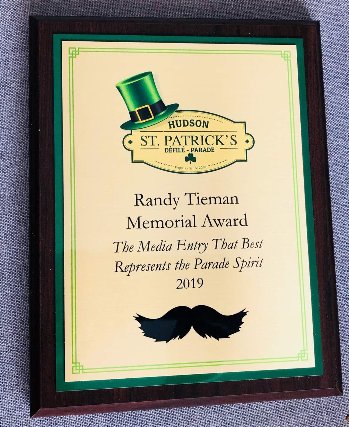 Global wins first-ever Randy Tieman award. Saturday, March 16, 2019.