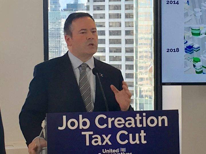 UCP leader Jason Kenney speaks at an event on March 4, 2019.