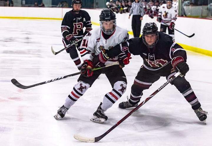 The Kelowna Chiefs and Revelstoke Grizzlies, seen here in action on Tuesday night, are battling each other in one of two KIJHL conference finals.