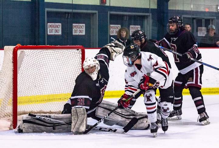 The Kelowna Chiefs and Revelstoke Grizzlies seen here during 2019 playoff action. On Saturday, the KIJHL said it was cancelling its 2020-21 season after B.C. announced it was extending its ban on social gatherings and events until further notice.