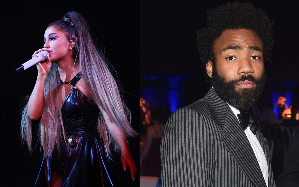(L-R): Ariana Grande and Childish Gambino.