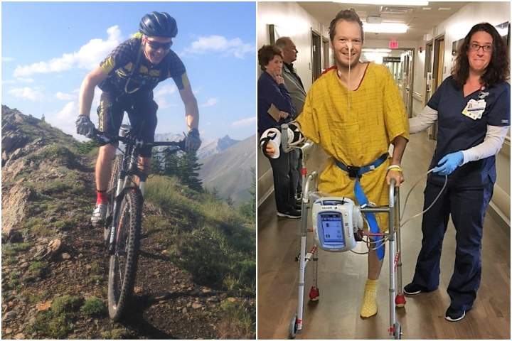 Canmore resident Matt Hadley was struck by a rock while hiking with his wife Catherine Vipond on March 13, 2019.