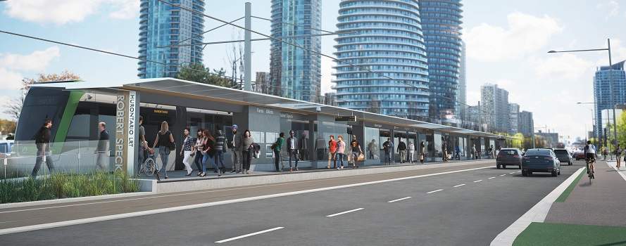 Rendering of the Hurontario Light Rail Transit (LRT) project.