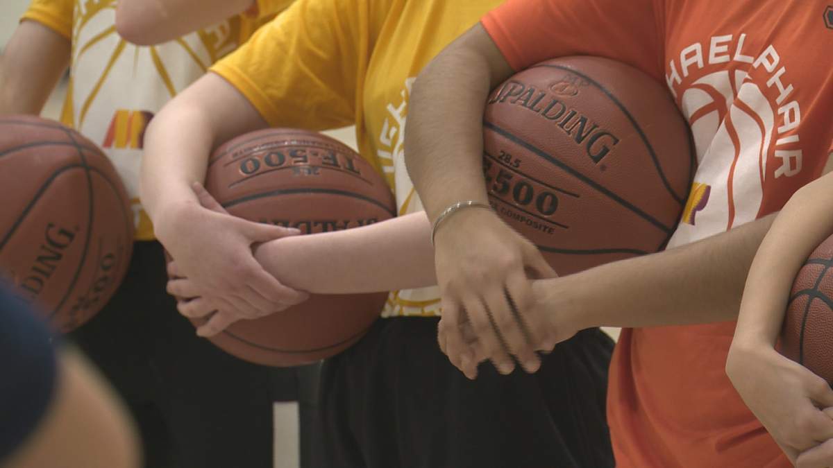 37 players, boys and girls, make up the junior basketball team at Michael Phair Junior High School.