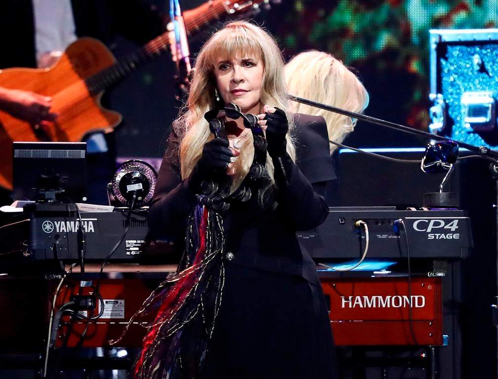 FILE - This Sept. 21, 2018 file photo shows Stevie Nicks of the band Fleetwood Mac performing at the 2018 iHeartRadio Music Festival in Las Vegas.