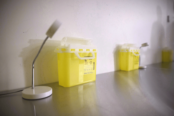 Stations can be seen at an overdose-prevention site in Toronto. Interior Health is expected to present to Vernon city council on the topic this week.