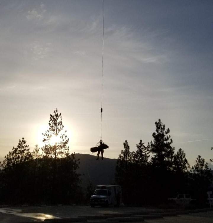 PENSAR was called in to help an injured climber at Skaha Bluffs Provincial Park late on Saturday afternoon. The woman is believed to have broken her leg. 